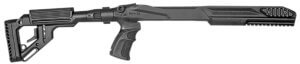FAB Defense FX-UASR1022B UAS-R Precision Stock Conversion Kit Left Side Folding with Adjustable Cheekrest Matte Black Synthetic for Ruger 10/22