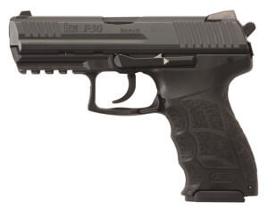 HK 81000110 P30 V3 SA/DA 9mm Luger Caliber with 3.85″ Barrel 10+1 Black Finish Frame Interchangeable Backstrap Grip Includes 3 Mags