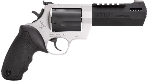 Taurus 2460055RH Raging Hunter  460 S&W Mag Caliber with 5.12 Picatinny Rail/Ported Barrel  5rd Capacity Matte Black Oxide Finish Cylinder  Matte Finish Stainless Steel Frame & Black Rubber with Integrated Cushion Insert Grip”