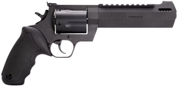 Taurus 2460061RH Raging Hunter  460 S&W Mag Caliber with 6.75 Picatinny Rail/Ported Barrel  5rd Capacity Matte Black Oxide Finish Cylinder  Matte Black Oxide Finish Steel Frame & Black Rubber with Integrated Cushion Insert Grip”