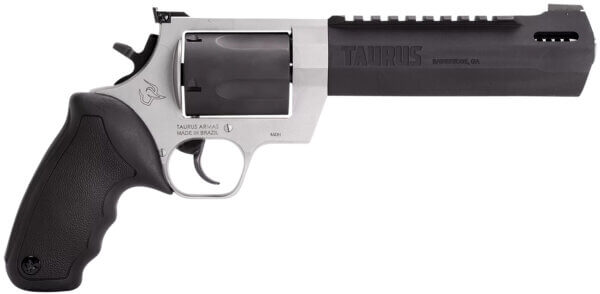 Taurus 2460065RH Raging Hunter  460 S&W Mag Caliber with 6.75 Picatinny Rail/Ported Barrel  5rd Capacity Matte Black Oxide Finish Cylinder  Matte Finish Stainless Steel Frame & Black Rubber with Integrated Cushion Insert Grip”