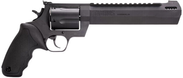 Taurus 2460081RH Raging Hunter  460 S&W Mag Caliber with 8.37 Picatinny Rail/Ported Barrel  5rd Capacity Matte Black Oxide Finish Cylinder  Matte Black Oxide Finish Steel Frame & Black Rubber with Integrated Cushion Insert Grip”