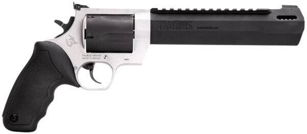 Taurus 2460085RH Raging Hunter  460 S&W Mag Caliber with 8.37 Picatinny Rail Barrel  5rd Capacity Matte Black Oxide Finish Cylinder  Matte FinishStainless Steel Frame & Black Rubber with Integrated Cushion Insert Grip”