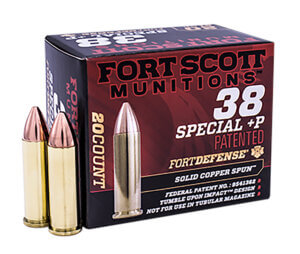 Fort Scott Munitions 38+P-081-SCV TUI  38 Special +P 81 gr Solid Copper Spun 20rd Box