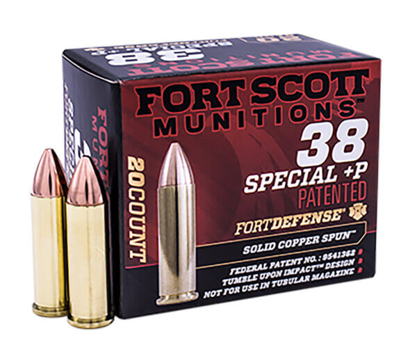 Fort Scott Munitions 38+P081SCV Tumble Upon Impact (TUI) Fort Defense 38 Special +P 81 gr Solid Copper Spun (SCS) 20rd Box