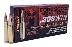 Fort Scott Munitions 308-168-SCV TUI  308 Win 168 gr Solid Copper Spun 20rd Box