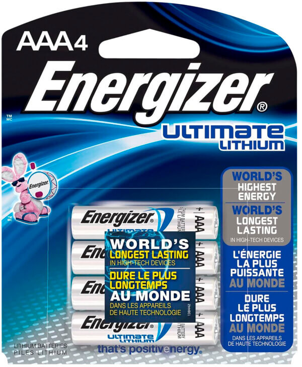 Energizer L91SBP4H3 AA Ultimate 1.5V Lithium Qty (4) Single Pack