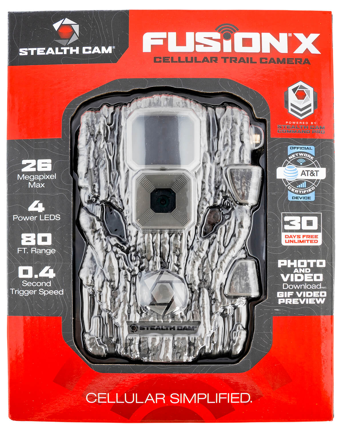 Stealth Cam Fusion X AT&T Wireless 26MP Cellular Trail Camera STC-FATWX 