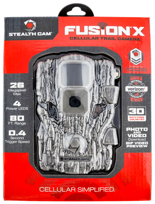 Stealth Cam STCFATWX Fusion X  Camo Up to 32GB SD Card Memory Features Integrated Python Provision Lock Latch