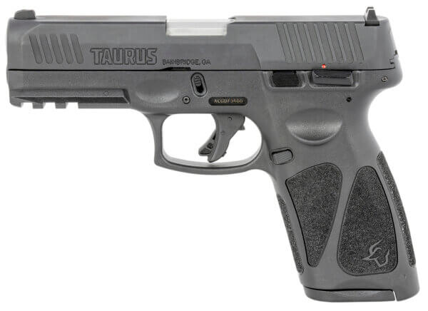 Taurus 1G3B941MA G3 *MA Compliant 9mm Luger Matte Stainless Steel 4″ Barrel 10+1 Polymer Frame With Picatinny Acc. Rail Tenifer Matte Black Steel Slide Re-Strike Capability Manual Safety