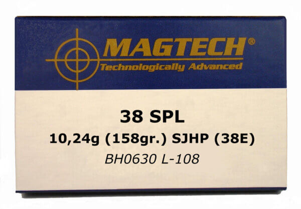 Magtech 38E Range/Training  38 Special 158 gr Semi-Jacketed Hollow Point (SJHP) 50rd Box