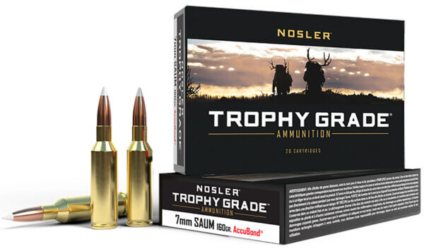 Nosler 60045 Trophy Grade Hunting 7mm Rem SA Ultra Mag 160 gr Nosler Spitzer Partition (SPT) 20rd Box