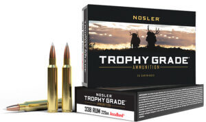 Nosler 60083 Trophy Grade Hunting 338 RUM 225 gr Nosler AccuBond 20rd Box