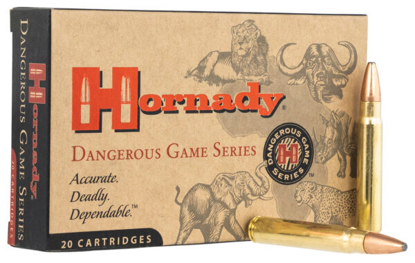 Hornady 82303 Dangerous Game InterLock 9.3mmx62 Mauser 286 gr InterLock Spire Point-Recoil Proof (SP-RP) 20rd Box