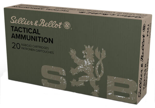 Sellier & Bellot SB76254RA Rifle  7.62x54mmR 180 gr Full Metal Jacket 20rd Box