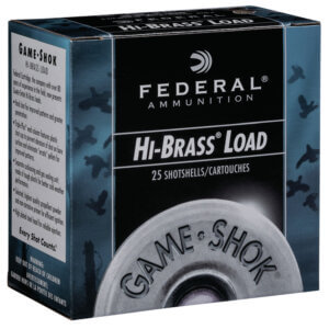 Federal H1264 Game-Shok Upland Hi-Brass 12 Gauge 2.75″ 1 1/4 oz 4 Shot 25rd Box