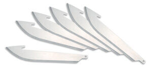 Outdoor Edge RR6 RazorLite Replacement Blades Drop Point 3.50″ 420J2 Stainless Steel Blade Silver 6 Blades
