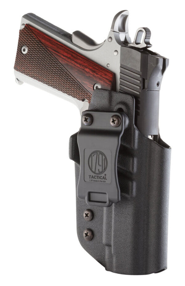 1791 Gunleather TACIWBGLOCKBLKR Tactical Kydex IWB Black Kydex Belt Clip Compatible w/Glock Right Hand