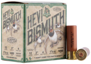 HEVI-Shot HS14002 HEVI-Bismuth Waterfowl 12 Gauge 3″ 1 3/8 oz 1450 fps Bismuth 2 Shot 25rd Box
