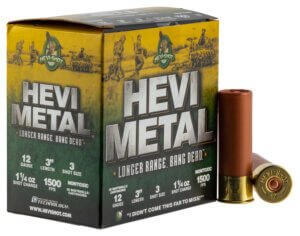 HEVI-Metal HS38003 Hevi-Metal Longer Range 12 Gauge 3″ 1 1/4 oz 1500 fps 3 Shot 25rd Box