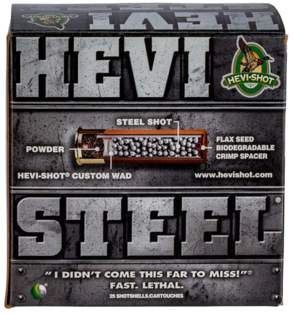 HEVI-Shot HS65001 HEVI-Steel Waterfowl 12 Gauge 3.50″ 1 3/8 oz 1 Shot 25rd Box