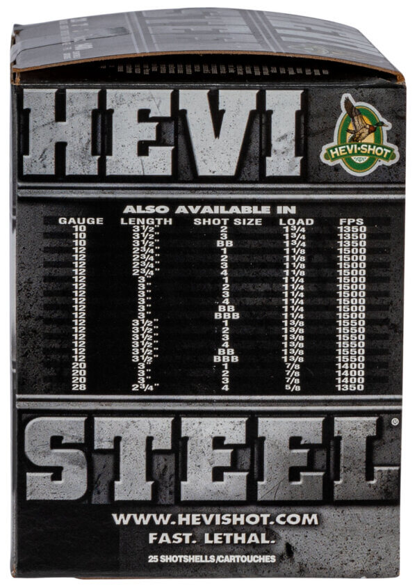 HEVI-Shot HS62003 HEVI-Steel Waterfowl 20 Gauge 3″ 7/8 oz 3 Shot 25rd Box