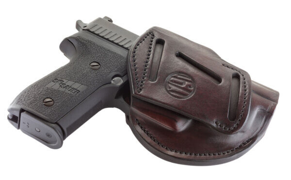 1791 Gunleather 3WH5SBRA 3-Way IWB/OWB Size 05 Signature Brown Leather Belt Loop Compatible w/ Glock 17 Compatible w/ Springfield XD Compatible w/ S&W M&P Compatible w/ HK VP9 Ambidextrous Hand