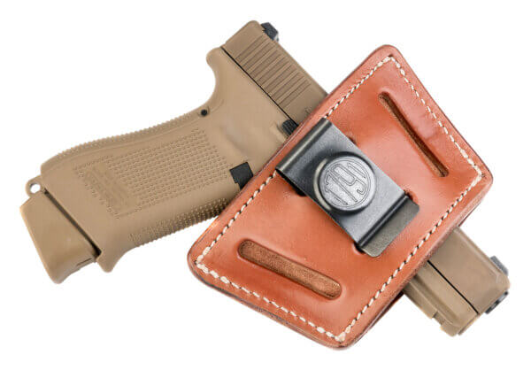 1791 Gunleather UIWCBRA UIW IWB/OWB Classic Brown Leather Belt Clip Fits Most Small-Mid Frame Autos Ambidextrous