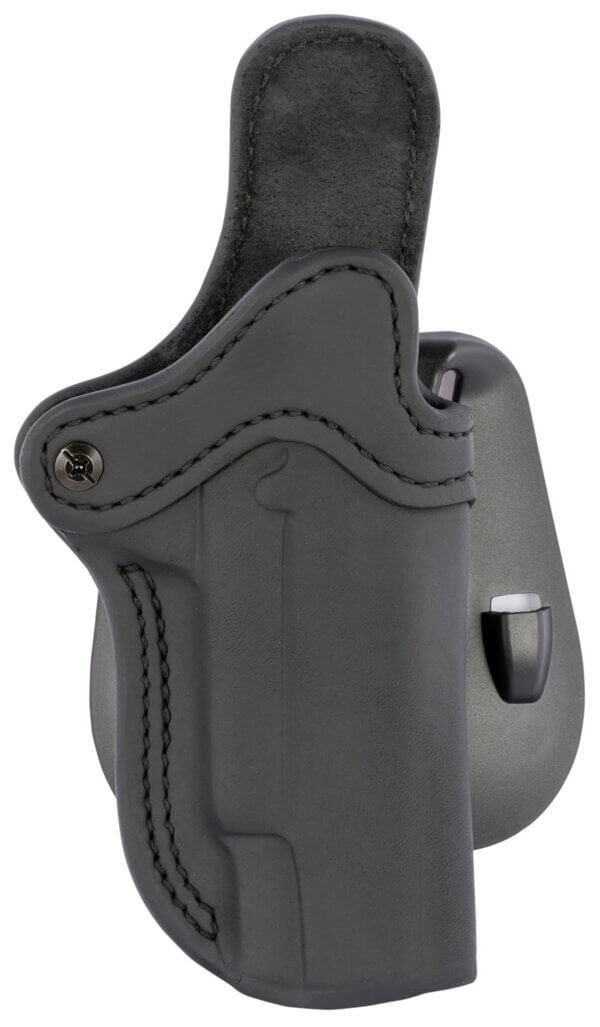 1791 Gunleather ORPDH1SBLR BH1 Optic Ready OWB 01 Stealth Black Leather Paddle Fits 4-5″ 1911