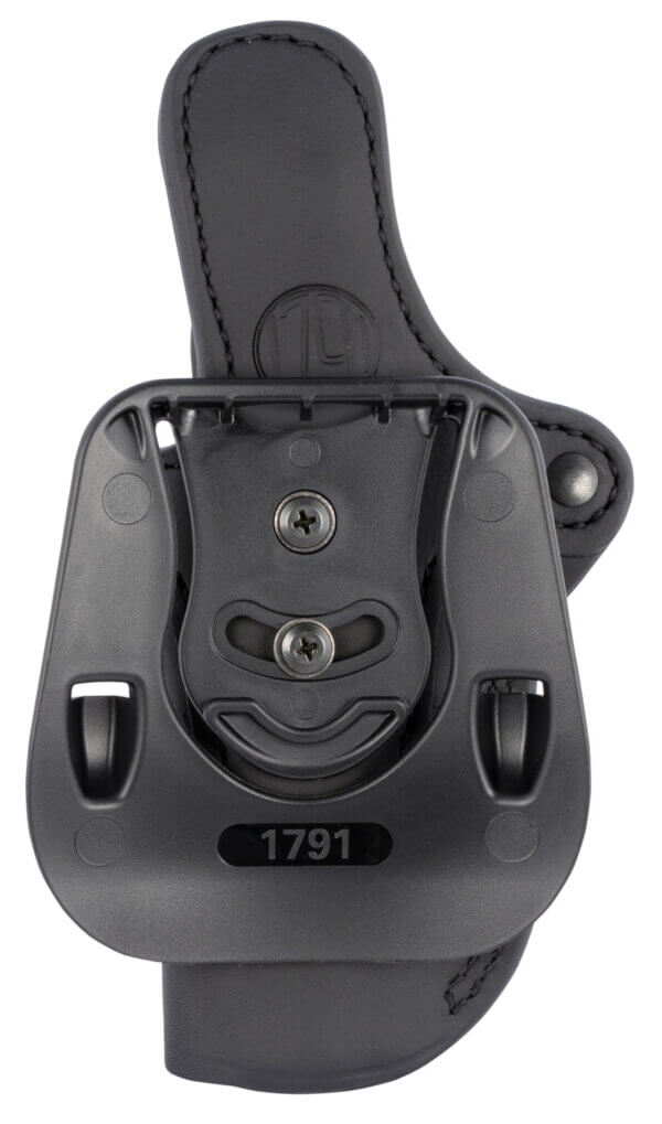 1791 Gunleather ORPDH1SBLR BH1 Optic Ready OWB 01 Stealth Black Leather Paddle Fits 4-5″ 1911