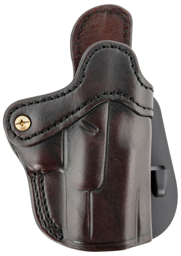 1791 Gunleather ORPDH1CBRR BH1 Optic Ready Size 01 OWB Style made of Leather with Classic Brown Finish Adjustable Cant & Paddle Mount Type fits 4-5″ Barrel 1911 for Right Hand