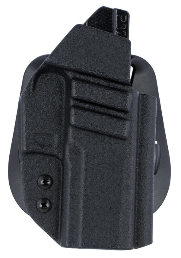 1791 Gunleather TACPDHOWBGLOCK43BLKR Tactical Kydex OWB Black Kydex Paddle Compatible w/Glock 43/43X/48 Right Hand