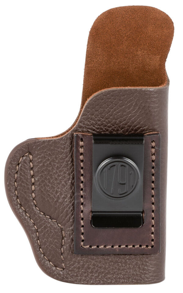 1791 Gunleather FCD3BRWR Fair Chase IWB Size 03 Classic Brown Deer Hide Belt Clip Compatible w/Ruger LC9/Glock 42/43/43X Right Hand
