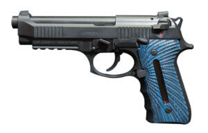 Girsan 390087 Regard MC Gen4 9mm Luger 4.90″ 18+1 Black Steel Blue G10 with Integrated Capacity Window Grip
