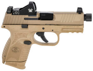 FN 66100797 509 Compact Tactical 9mm Luger 4.32″ Threaded Barrel 12+1/24+1 FDE Polymer Frame w/Mounting Rail Optic Cut FDE Stainless Steel Slide Includes Viper Red Dot
