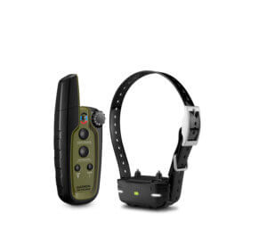 Garmin 0100120500 Sport Pro System Bundle Handheld Green w/BarkLimiter LED Beacon Lights 1-Hand Operation Water-Resistant Rechargeable Li-ion; Collar Up to 3 Dogs .75 Mile Range