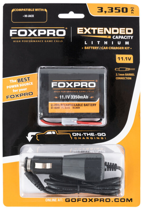 Foxpro EXTBATTCHGRAKE Extended Capacity Battery & Car Charger 11.1 Volt 3350 mAh