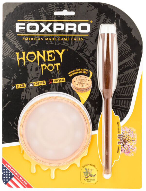 Foxpro HPCOPPER Honey Pot Turkey Species Pot Call Natural Honey Locust Wood/Copper