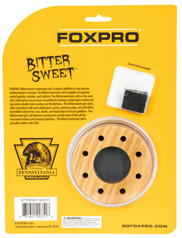 Foxpro BTSWT GOS Bittersweet Friction Call Turkey Sounds Attracts Turkeys Natural Honey Locust Wood