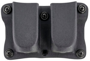 DeSantis Gunhide A87KJKKZ0 Quantico Double Mag Pouch OWB Black Kydex Belt Clip Fits Belts Up To 1.50″ Wide Compatible w/Sig P365 Ambidextrous