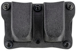DeSantis Gunhide A87KJKKZ0 Quantico Double Mag Pouch OWB Black Kydex Belt Clip Fits Belts Up To 1.50″ Wide Compatible w/Sig P365 Ambidextrous