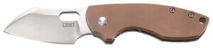 CRKT 5311CU Pilar 2.38″ Folding Plain Satin 8Cr13MoV SS Blade/ Copper/Stainless Steel Handle Includes Pocket Clip