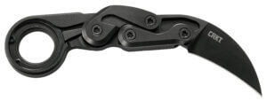CRKT 4042 Provoke First Responder 2.41″ Folding Plain Black TiN D2 Steel Blade/Black Aluminum Handle Includes Sheath