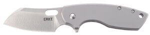 CRKT 5311 Pilar 2.40″ Folding Plain Satin 8Cr13MoV SS Blade/Bead Blasted Stainless Steel Handle Includes Pocket Clip