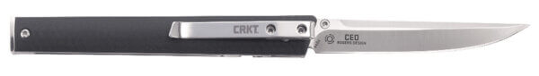 CRKT 7096 CEO 3.11″ Folding Plain Satin 4116 Stainless Steel Blade/ Black GRN Handle