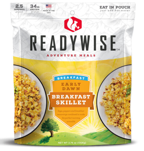 ReadyWise RW05012 Outdoor Food Kit Early Dawn Egg Scramble Breakfast Entree 2.5 Servings In A Resealble Pouch 6 Per Case