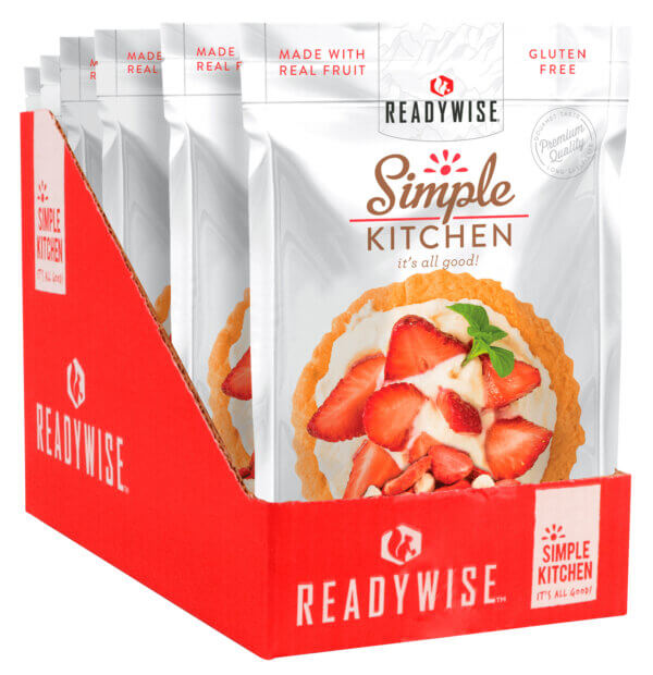ReadyWise SK05913 Simple Kitchen Freeze Dried Fruit Strawberry Yogurt Tart 1 Serving Pouch 6 Per Case