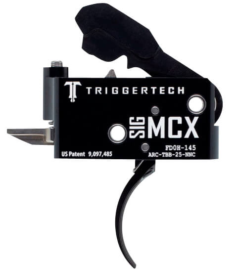 TriggerTech ARCTBB25NNF Adaptable Two-Stage Flat Trigger with 2.50-5 lbs Draw Weight & Black PVD Finish for Sig MCX