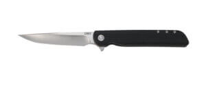 CRKT 3810 LCK + Large 3.62″ Folding Drop Point Plain Satin 8Cr13MoV SS Blade/ Black GRN Handle Includes Pocket Clip