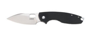 CRKT 3810 LCK + Large 3.62″ Folding Drop Point Plain Satin 8Cr13MoV SS Blade/ Black GRN Handle Includes Pocket Clip